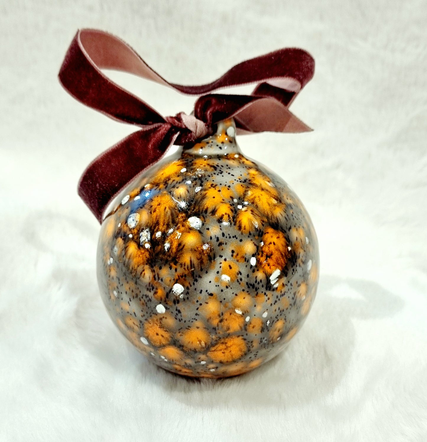 Crackle Glazed Baubles ( Seconds)