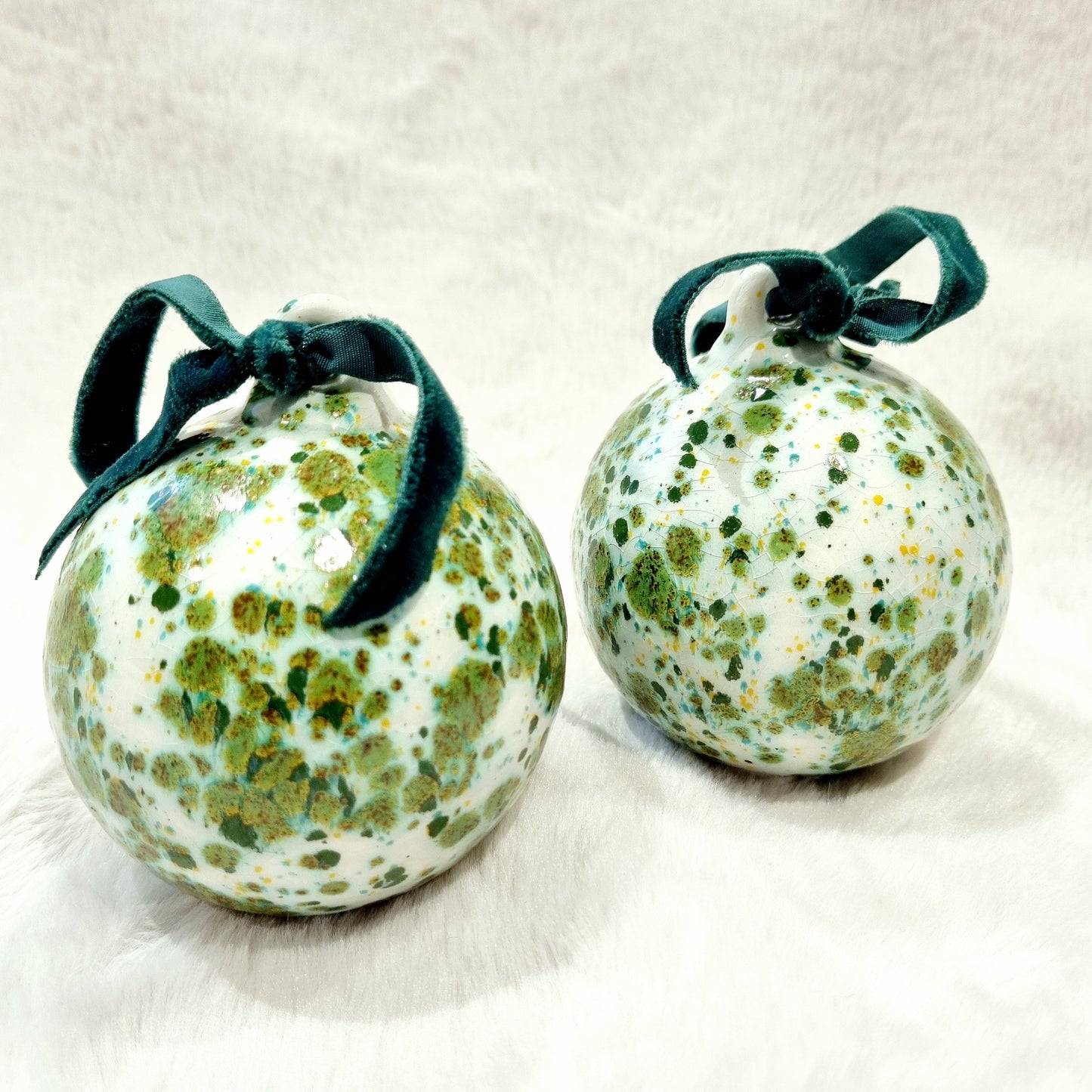 Crackle Glazed Baubles ( Seconds)