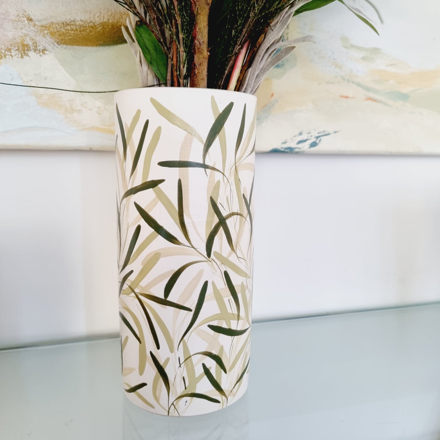 Leafy Textured Vases