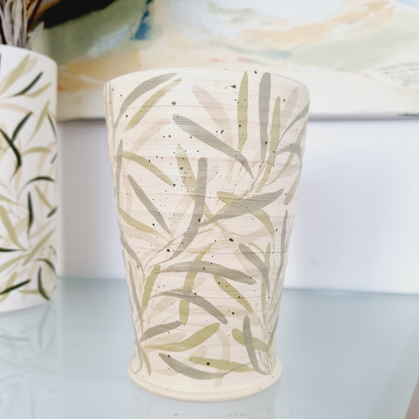 Leafy Textured Vases